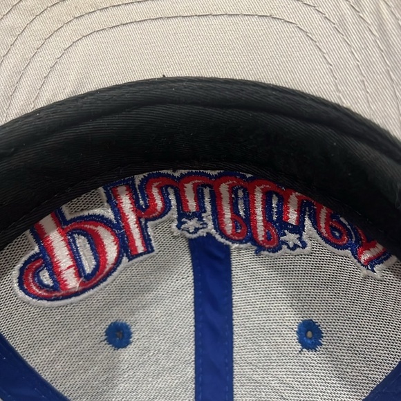 Vintage 90s American Needle Blue Velvet Phillies Hat Professional 7 Model - Picture 10 of 11